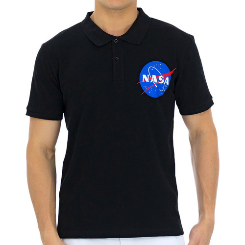 Abbigliamento Uomo Polo maniche corte Nasa -NASA09P Nero