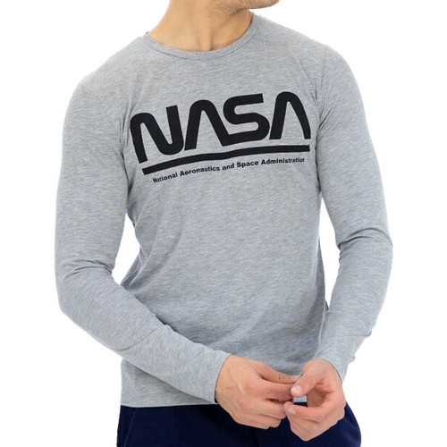 Abbigliamento Uomo T-shirts a maniche lunghe Nasa -NASA03T Grigio
