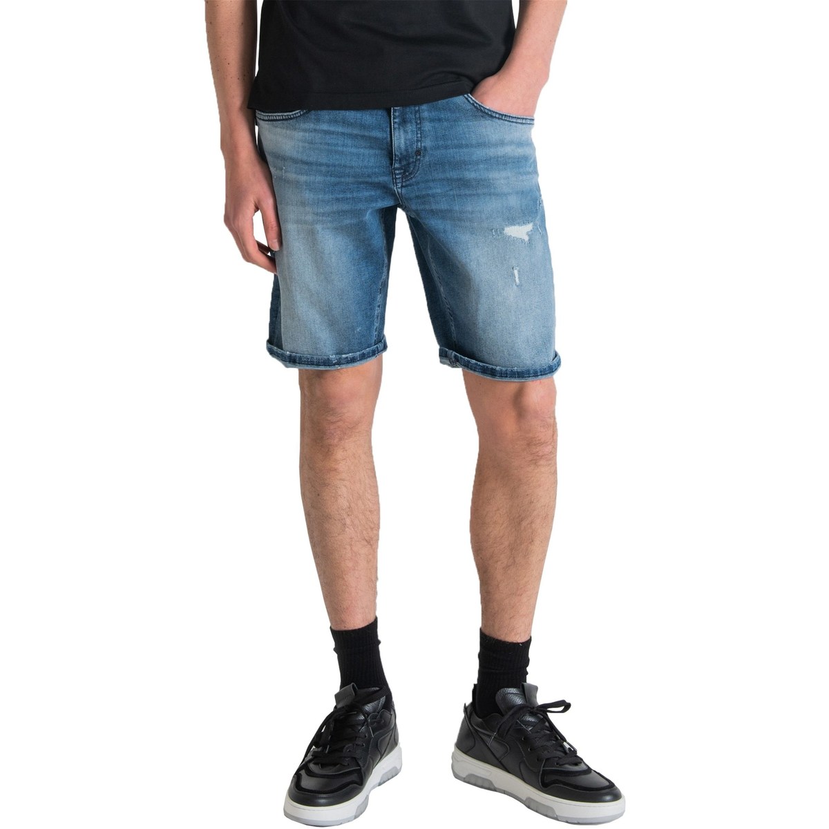 Abbigliamento Uomo Giacche in jeans Antony Morato MMDS00077FA750344 Nero