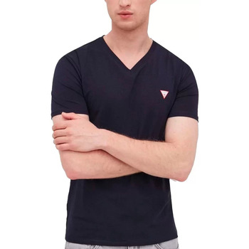 Abbigliamento Uomo T-shirt maniche corte Guess Classic logo triangle Blu