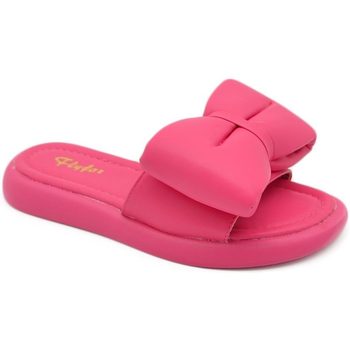Scarpe Donna Ciabatte Malu Shoes PANTOFOLA DONNA PLATFORM IN GOMMA ANTISCIVOLO FUCSIA CON FIOCCO Multicolore
