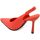 Scarpe Donna Décolleté Malu Shoes Scarpe decollete donna elegante punta in tessuto rosso tacco so Rosso