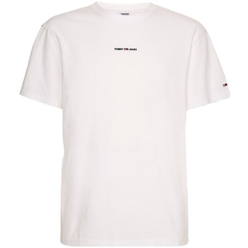 Abbigliamento Uomo T-shirt maniche corte Tommy Jeans Logo teint avec des pigments Bianco