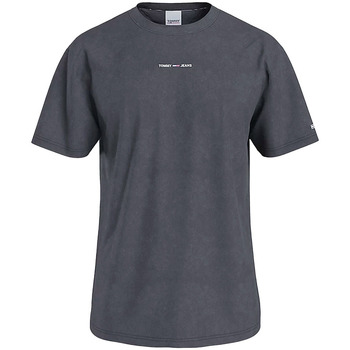 Abbigliamento Uomo T-shirt maniche corte Tommy Jeans Logo teint avec des pigments Grigio