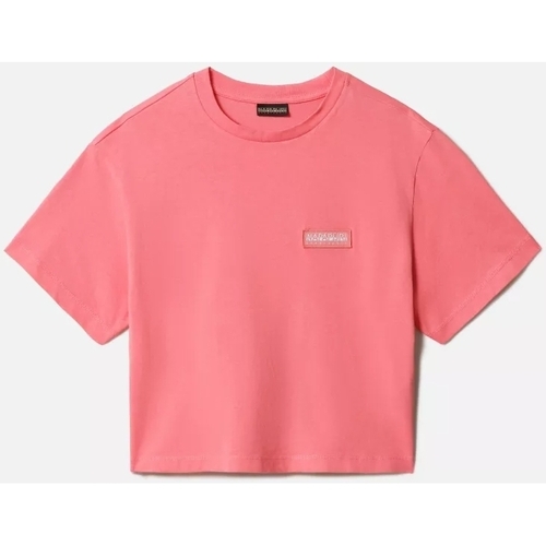 Abbigliamento Donna Vestiti Napapijri NA4G97 Morgex T-Shirt Donna in Cotone Rosa Rosa