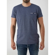 84117 DIWEZO T-Shirt  Uomo in Cotone con Taschino Blu