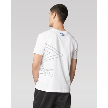 Umbro RAM260B T-Shirt Uomo Big Logo Catarifrangente Bianco Bianco