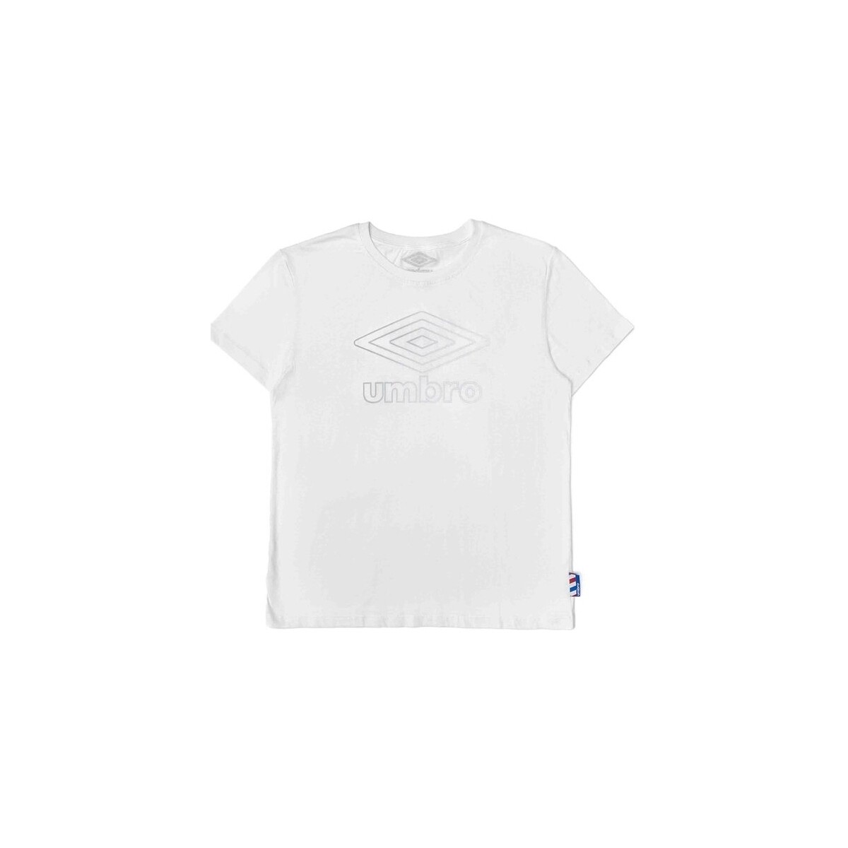 Abbigliamento Uomo T-shirt maniche corte Umbro RAM258B T-Shirt Uomo con Logo Catarifrangente Bianco Bianco