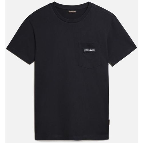 Abbigliamento Uomo T-shirt & Polo Napapijri NA4GBP MORGEX T-Shirt Uomo in Cotone Blu Notte Blu