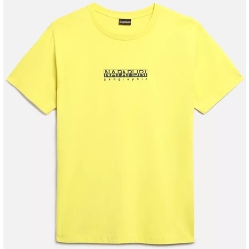 Abbigliamento Uomo T-shirt maniche corte Napapijri NA4GDR S-BOX  T-Shirt Uomo in Cotone Giallo Giallo