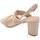 Scarpe Donna Sandali Malu Shoes Sandalo donna beige nude sabot con tacco largo comodo 5 cm dopp Beige