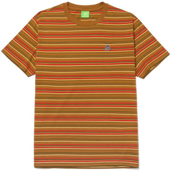 Abbigliamento T-shirt maniche corte Huf Crown Stripe Knit Top Arancio