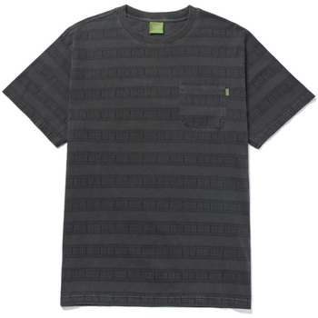 Abbigliamento T-shirt maniche corte Huf Cooper Stripe Knit Top Nero