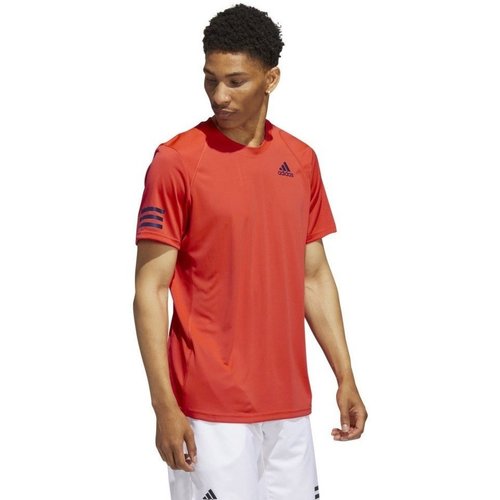 Abbigliamento Uomo T-shirt maniche corte adidas Originals T-Shirt Uomo Club 3 Stripes Rosso