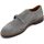 Scarpe Uomo Derby & Richelieu Malu Shoes Scarpe uomo doppia fibbia grigio in vera pelle morbida scamosci Grigio