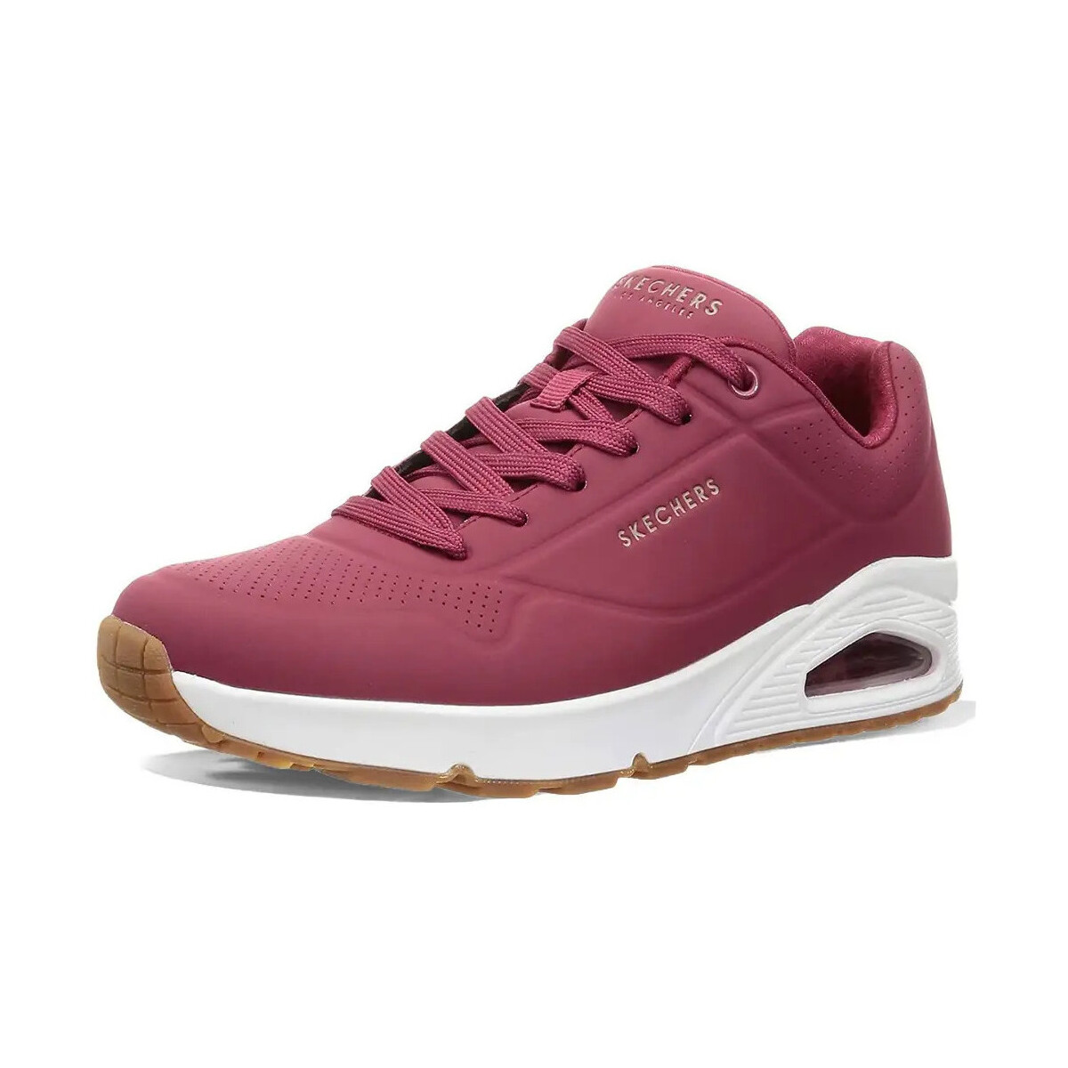 Scarpe Donna Sneakers Skechers Uno Stand On Air Rosso
