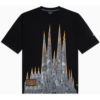Abbigliamento T-shirt maniche corte Dolly Noire Bench Sagrada Familia Oversize Tee Nero