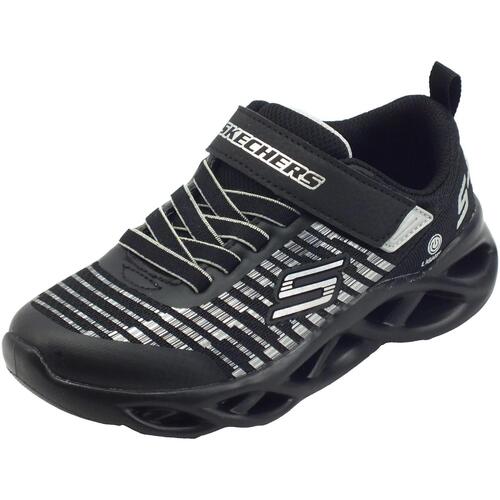 Scarpe Unisex bambino Sneakers Skechers 401650L Lights Novlo Black Nero