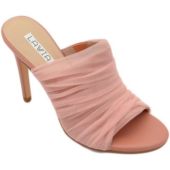 Scarpe Donna Sandali Malu Shoes Sandali donna mules pantofole in tessuto plissettato tulle rosa Rosa
