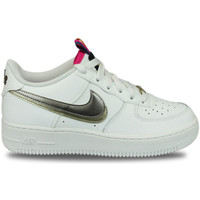 Scarpe Donna Sneakers basse Nike Air Force 1 LV8 Double Swoosh Silver Gold Blanc Bianco