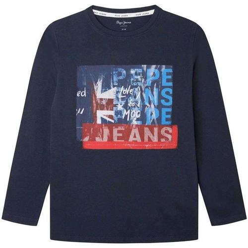 Abbigliamento Bambino T-shirt maniche corte Pepe jeans  Blu