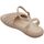Scarpe Donna Sandali Malu Shoes Sandalo basso donna estivo beige con rialzo e memory fora fasci Beige