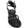Scarpe Donna Sandali Malu Shoes Sandalo basso Positano nero alla schiava con fascette sottili b Nero