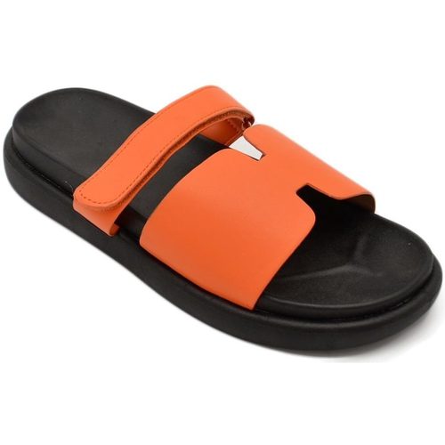 Scarpe Donna Ciabatte Malu Shoes Pantofole ciabatte donna arancione platform zeppa nera con fasc Multicolore