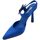 Scarpe Donna Décolleté Malu Shoes Decollete' scarpadonna gioiello in raso bluette con applicazion Blu