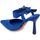 Scarpe Donna Décolleté Malu Shoes Decollete' scarpadonna gioiello in raso bluette con applicazion Blu