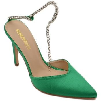 Scarpe Donna Décolleté Malu Shoes Decollete' donna gioiello elegante in ecopelle verde con tacco Verde