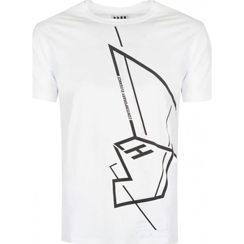 Abbigliamento Uomo T-shirt maniche corte Les Hommes LKT219-700P | Round Neck T-Shirt Bianco