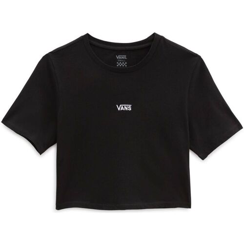 Abbigliamento Donna T-shirt & Polo Vans VN0A54QUBLK1 WM FLYING V CROP-BLACK Nero