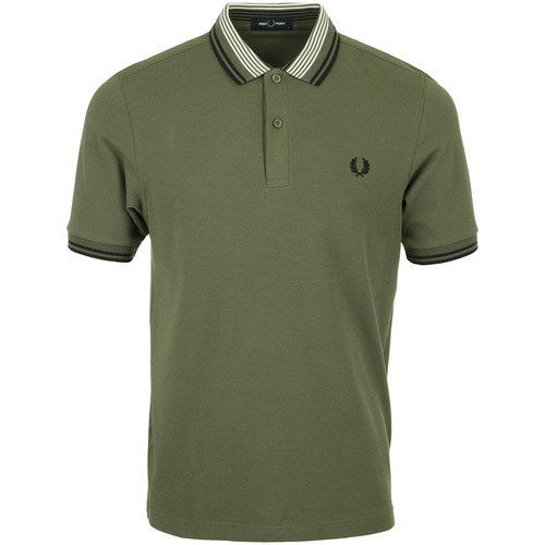Abbigliamento Uomo T-shirt & Polo Fred Perry Striped Collar Polo Shirt Verde