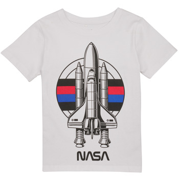 Abbigliamento Bambino T-shirt maniche corte Name it NKMNOBERT NASA SS TOP Bianco