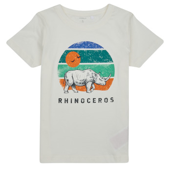 Abbigliamento Bambino T-shirt maniche corte Name it NMMBERT SS TOP Bianco