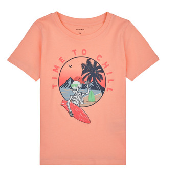 Abbigliamento Bambino T-shirt maniche corte Name it NKMFICOLAJ SS TOP BOX Arancio