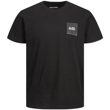 Abbigliamento Uomo T-shirt maniche corte Jack & Jones T-Shirt Uomo Lock Crew Print Nero
