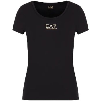 Abbigliamento Donna T-shirt maniche corte Emporio Armani EA7 T-Shirt Donna Precious Tee Nero