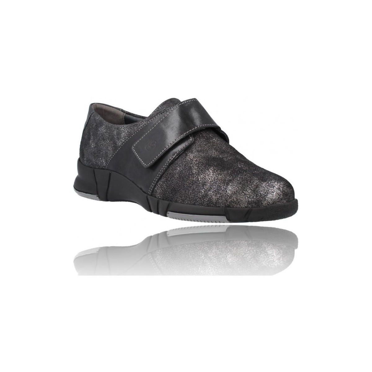 Scarpe Donna Derby & Richelieu Suave 3203 Zapatos Casual con Velcro de Mujer Nero