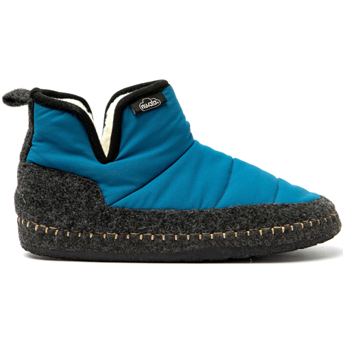 Scarpe Pantofole Nuvola. Boot New Wool Blu
