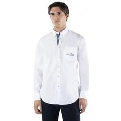 Abbigliamento Uomo Camicie maniche lunghe Harmont & Blaine -CAMICIA SPECIAL CON TASCHINO Bianco