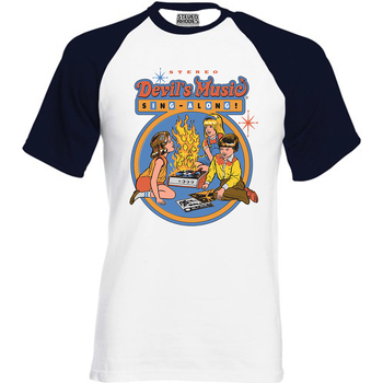 Abbigliamento T-shirts a maniche lunghe Steven Rhodes Devil's Music Sing Along Bianco