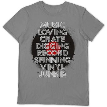 Abbigliamento T-shirts a maniche lunghe Pyramid International Music Loving Crate Digging Grigio