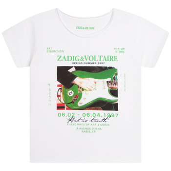 Abbigliamento Bambina T-shirt maniche corte Zadig & Voltaire X15381-10P-C Bianco