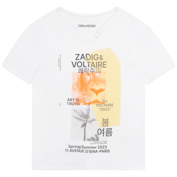 Abbigliamento Bambino T-shirt maniche corte Zadig & Voltaire X25354-10P-J Bianco