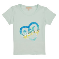 Abbigliamento Bambina T-shirt maniche corte MICHAEL Michael Kors R15185-76T-C Bianco / Blu