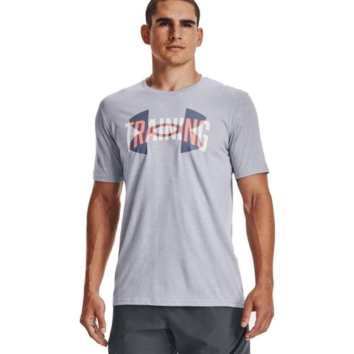 Abbigliamento Uomo T-shirt maniche corte Under Armour T-Shirt Uomo Training Overlay Manica Corta Grigio