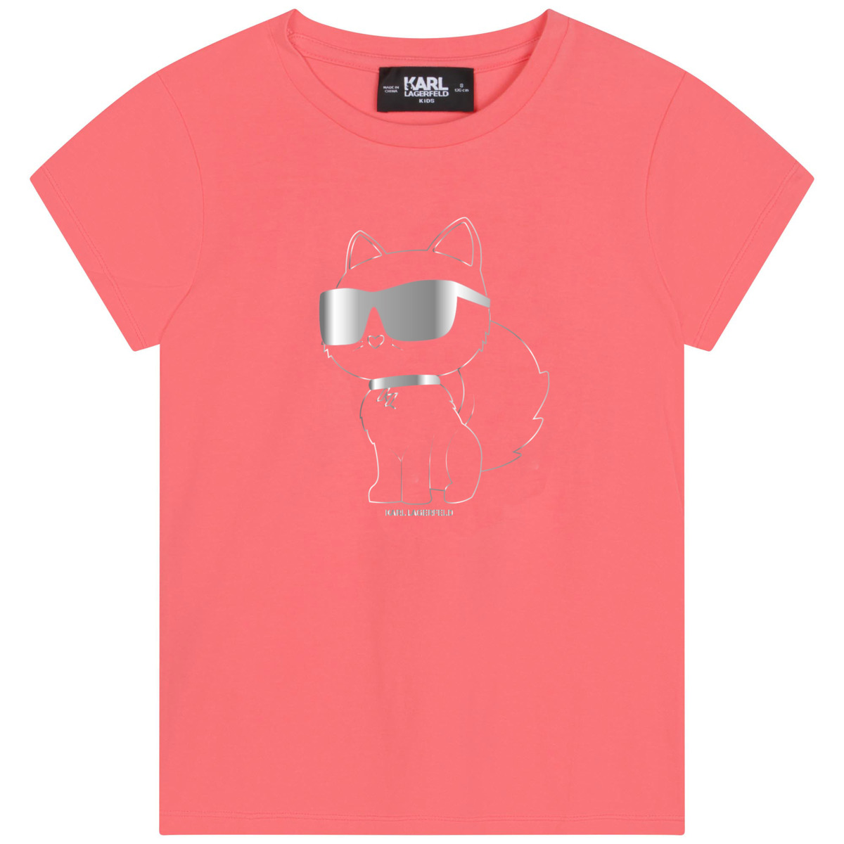 Abbigliamento Bambina T-shirt maniche corte Karl Lagerfeld Z15413-43D-C Corail