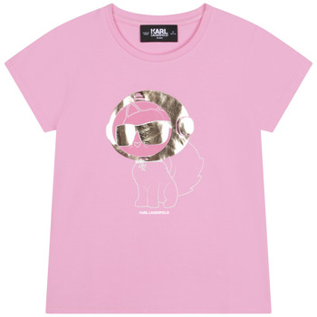 Abbigliamento Bambina T-shirt maniche corte Karl Lagerfeld Z15414-465-B Rosa